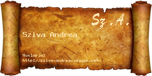 Sziva Andrea névjegykártya