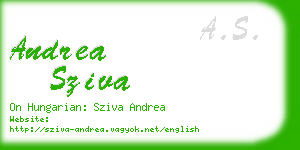 andrea sziva business card